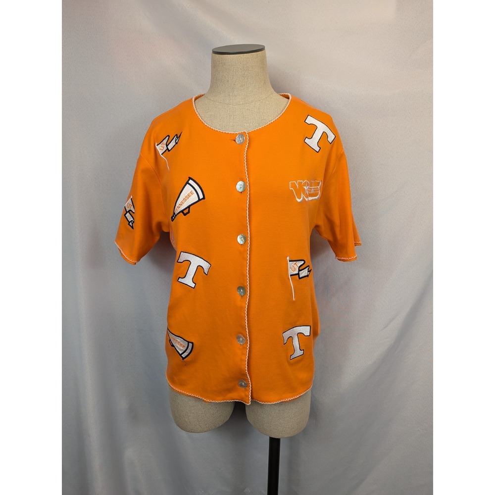 Vintage Collegiate Collection UT Vols Shirt Large Button Tennessee Orange Spirit